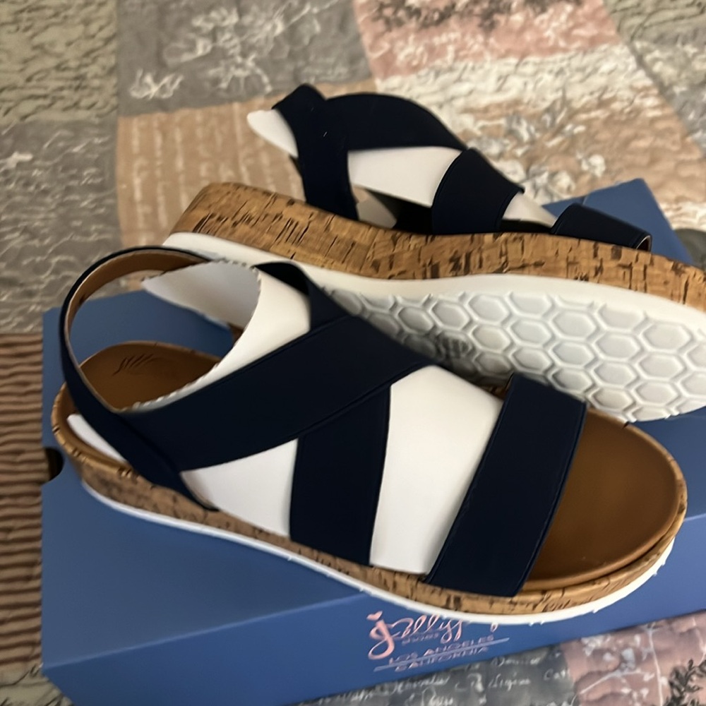 Jellypop Blue Sandals - Picture 3 of 9